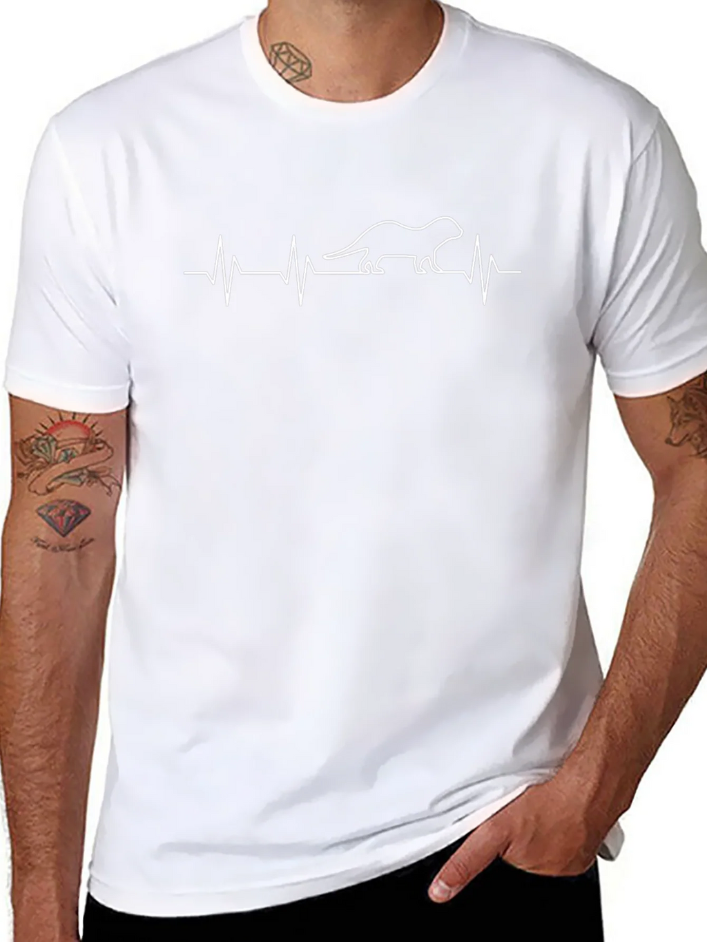 Otter Heartbeat T-Shirt - Unique Animal Lover Tee