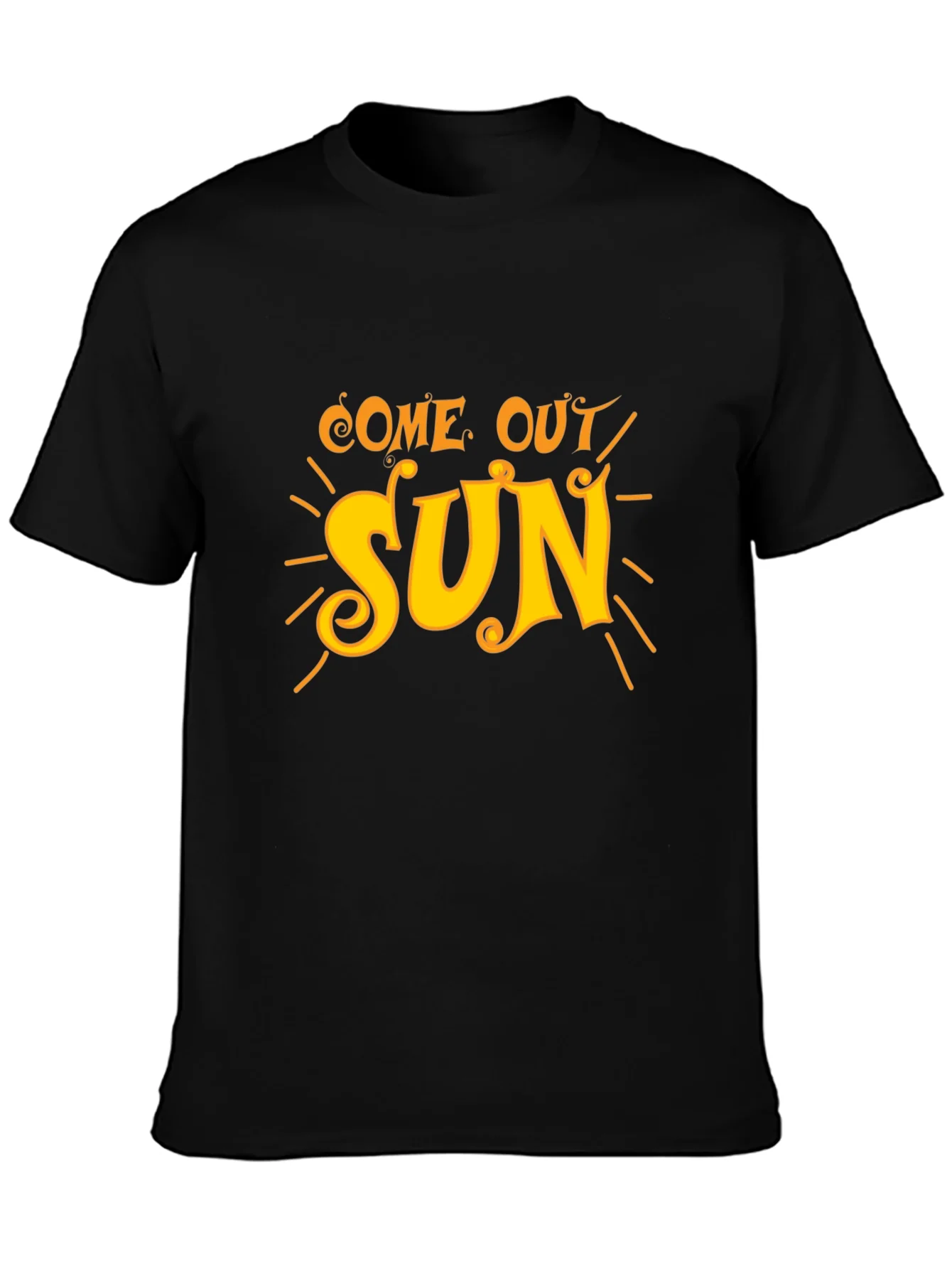 Come Out Sun Graphic Tee - Retro Style Black T-Shirt
