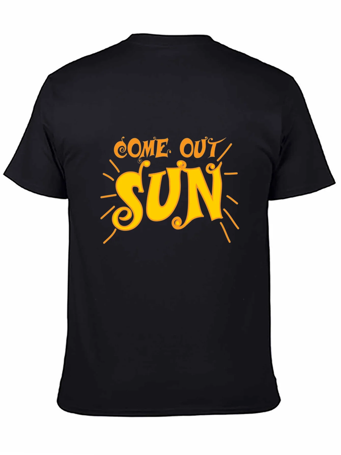 Come Out Sun Graphic Tee - Retro Style Black T-Shirt