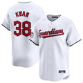 #38 Steven Kwan Player C.Guardians White Home Limited Game Baseball Jerseys