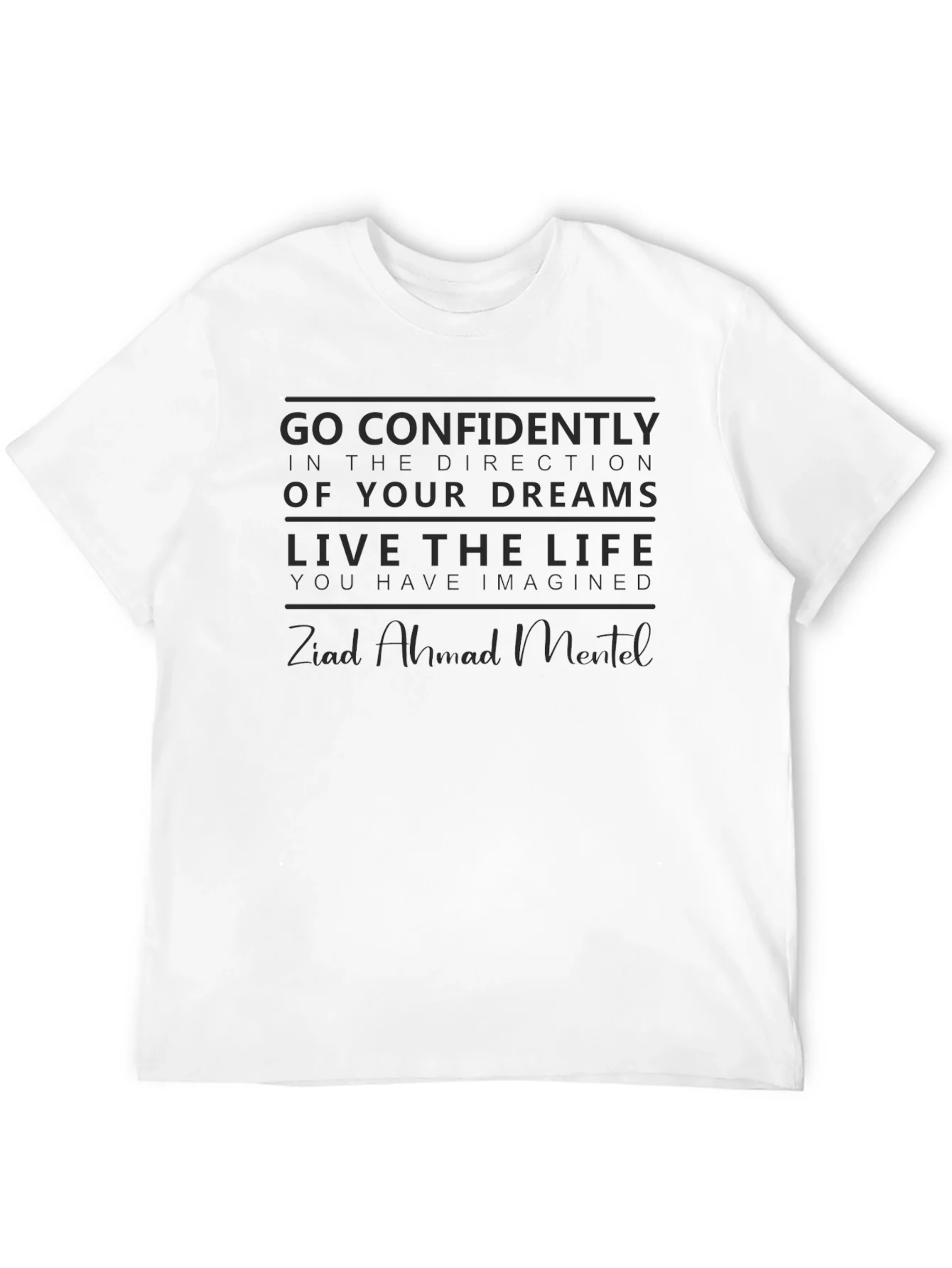 Motivational Black T-Shirt: Dream Big Live Life
