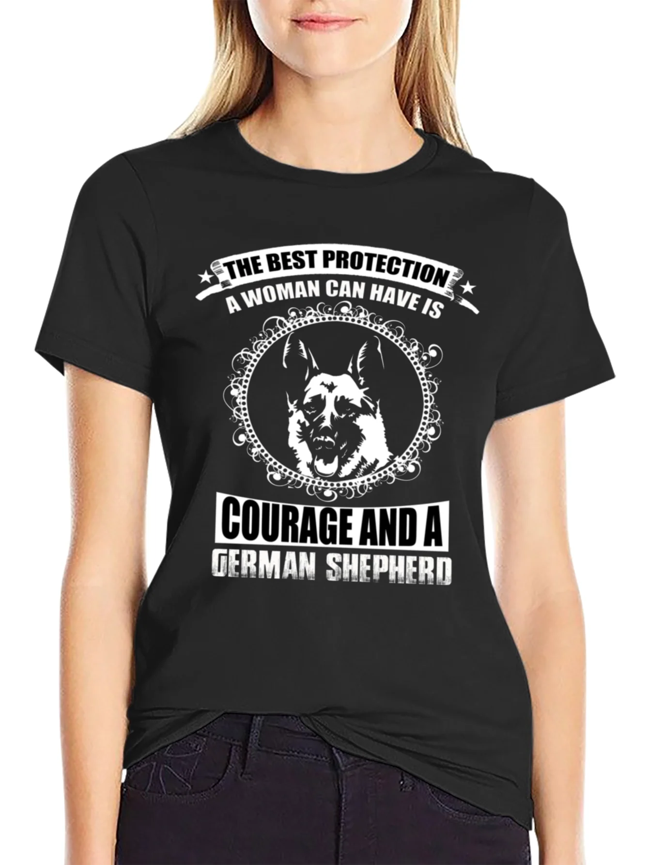 Womans Best Protection German Shepherd T-Shirt