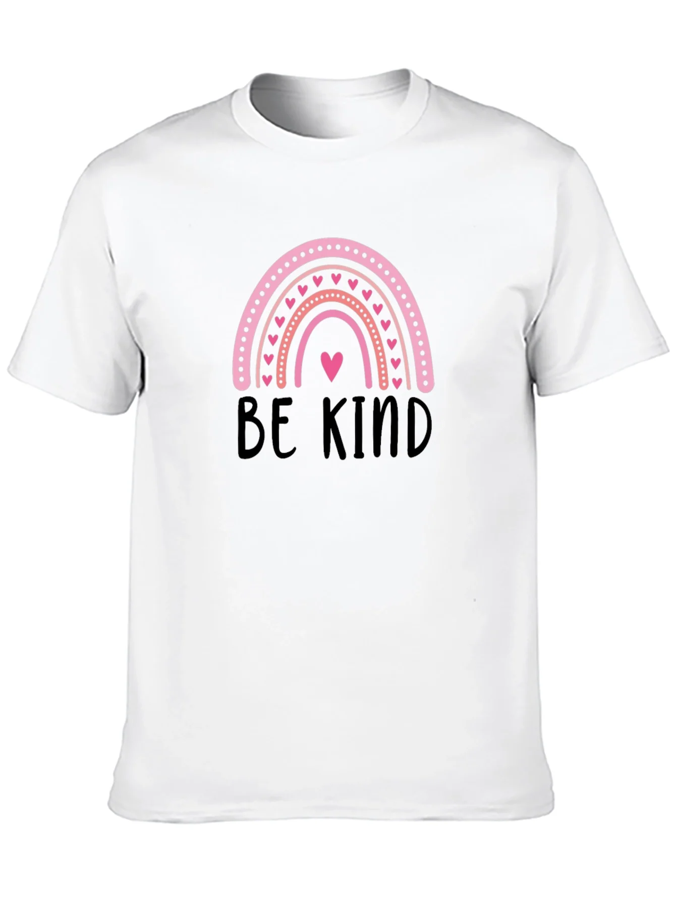 Be Kind Rainbow Heart Graphic T-Shirt