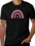 Be Kind Rainbow Heart Graphic T-Shirt