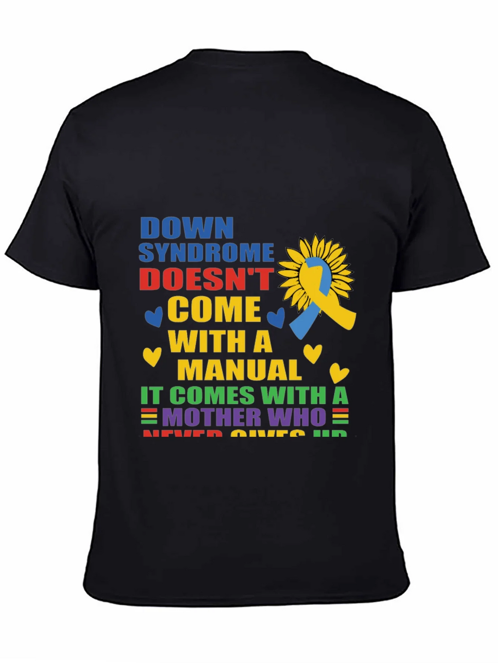 Down Syndrome Awareness T-Shirt Sunflower Ribbon