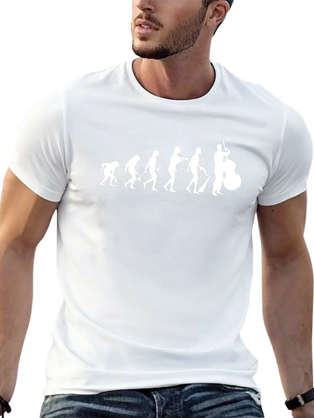 Jazz Evolution Graphic T-Shirt - Black