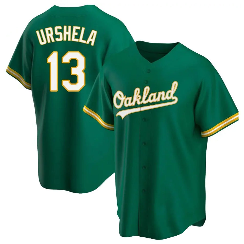 Athletics #13 Gio Urshela Player Green Replica Game Baseball Jerseys������������������������������������