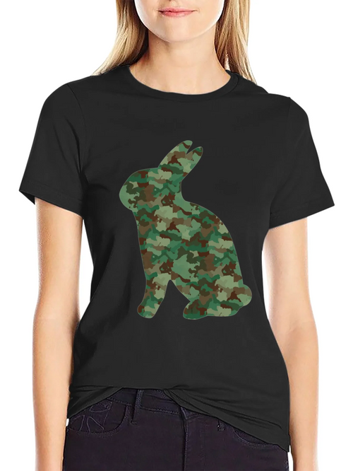 Camo Bunny T-Shirt - Unique Graphic Tee