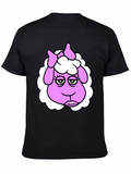 Cartoon Sheep Graphic T-Shirt - Quirky & Fun Design