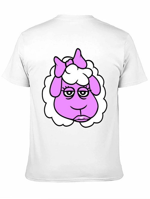 Cartoon Sheep Graphic T-Shirt - Quirky & Fun Design