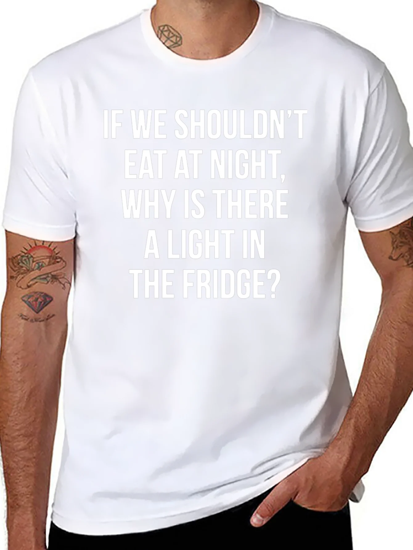 Funny Fridge Light T-Shirt - Midnight Snack Humor