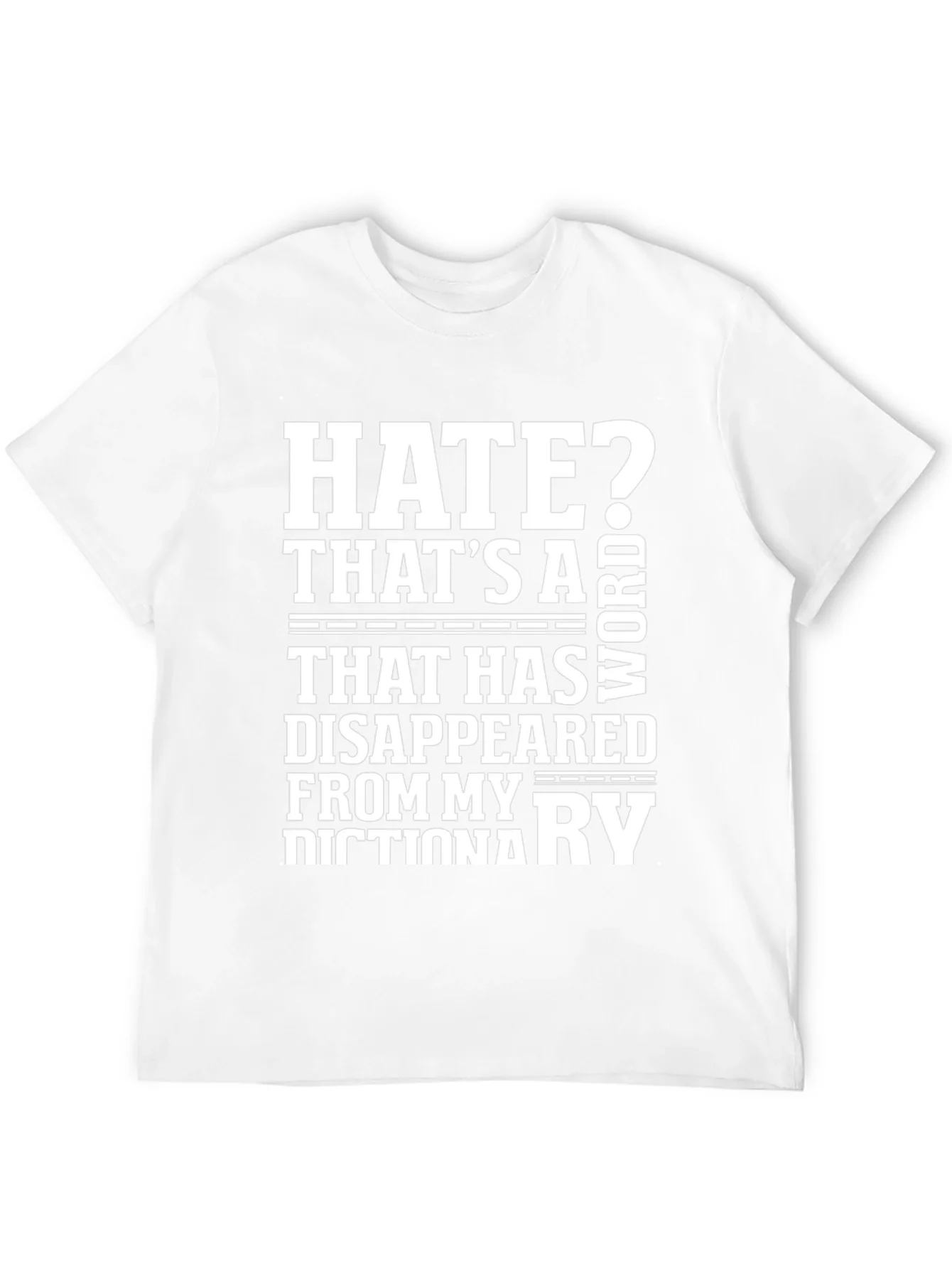 Hate? Not in My Dictionary Black Graphic Tee