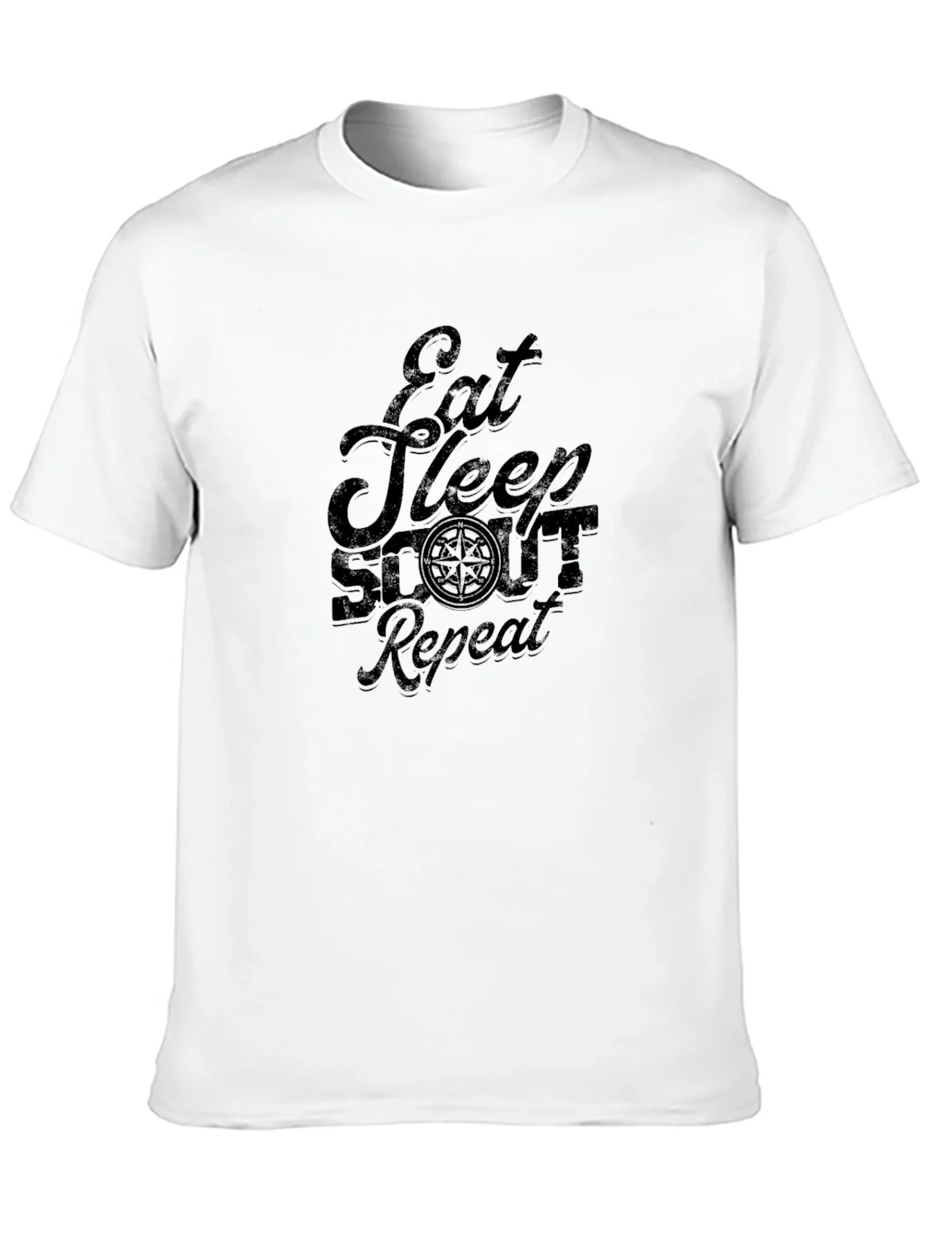 Eat Sleep Scout Repeat Black Graphic Tee