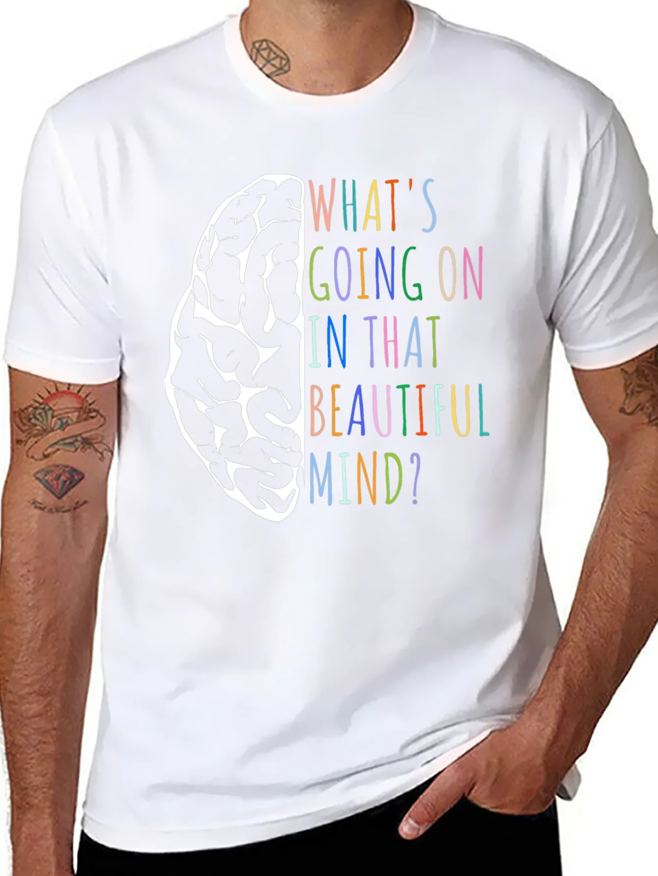 Brain Mind T-Shirt - Colorful Graphic Tee