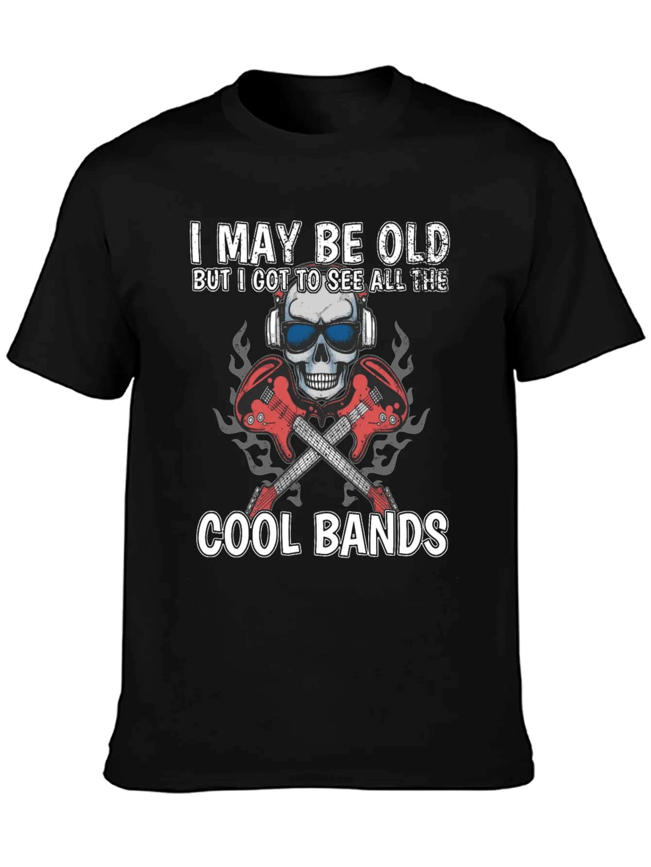 I May Be Old Cool Bands Graphic Tee