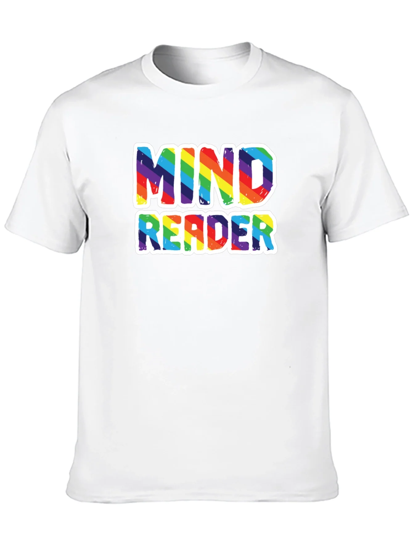 Mind Reader Rainbow Graphic Tee - Black Cotton T-Shirt