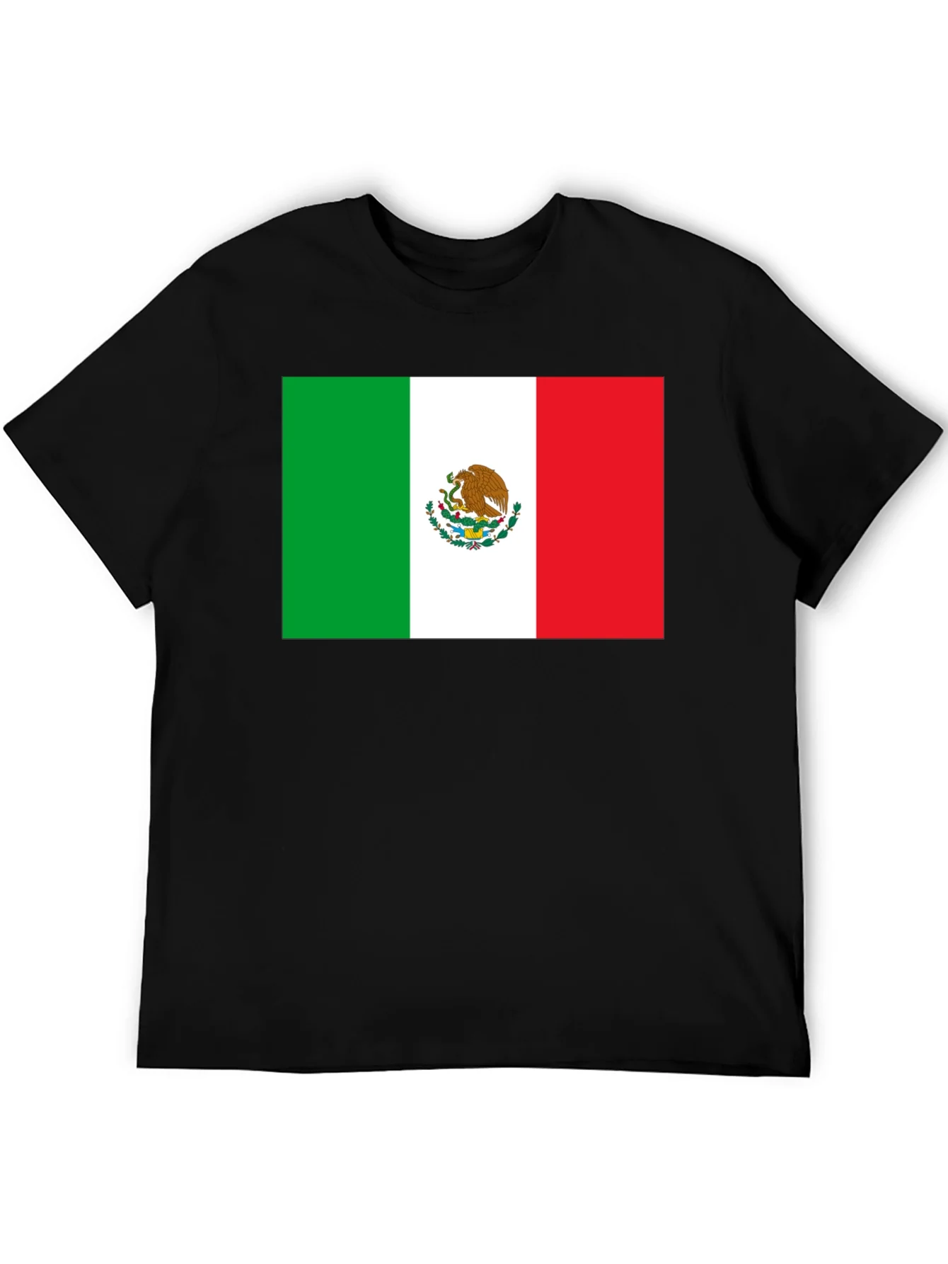 Mexican Flag Graphic Black T-Shirt