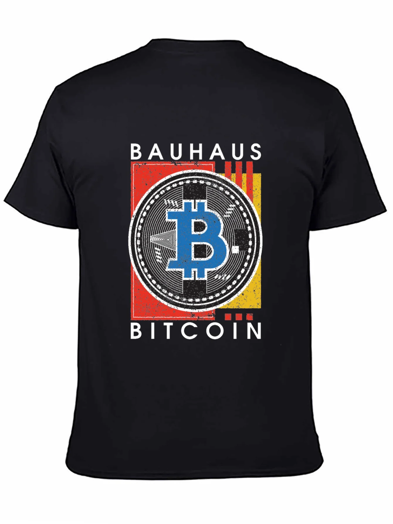 Bauhaus Bitcoin Graphic T-Shirt - Modern Crypto Tee