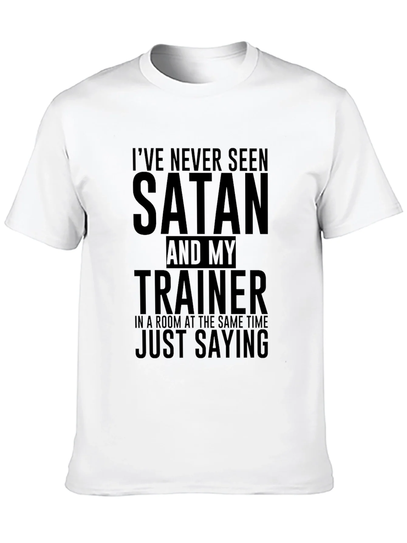 Satan Trainer Funny Black T-Shirt