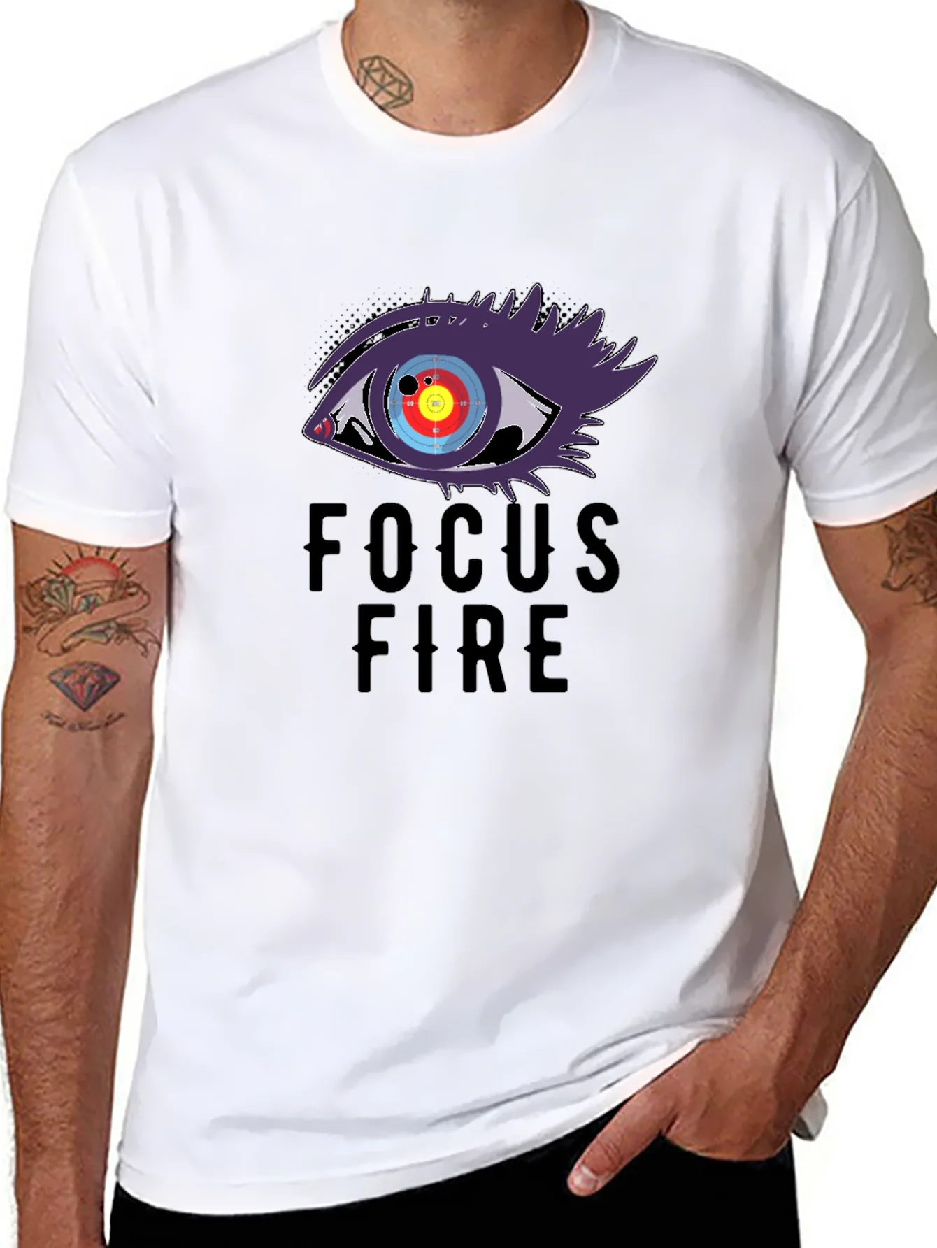 Focus Fire Graphic Tee - Eye Target Design