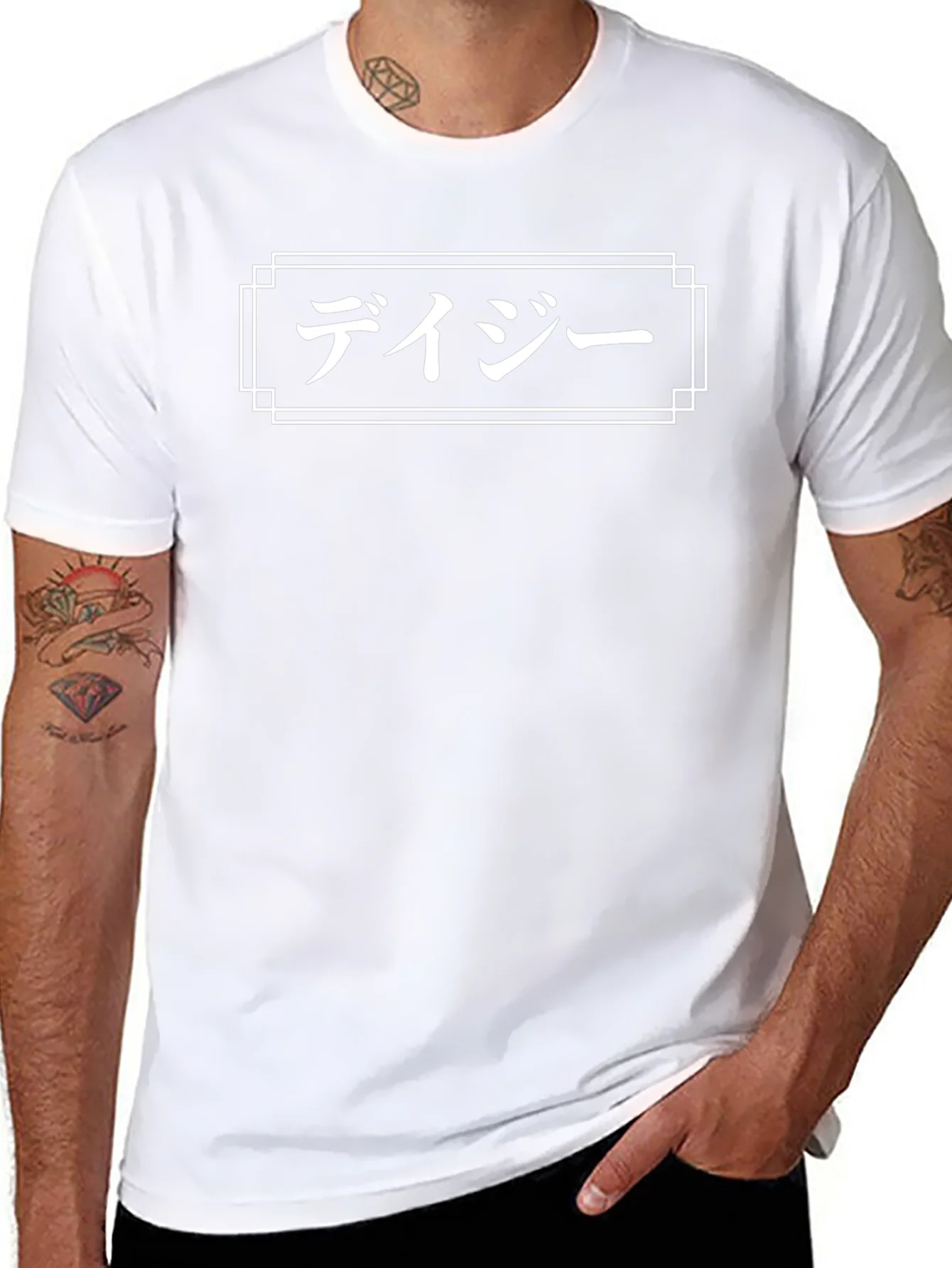 Japanese Daisy T-Shirt - Black Graphic Tee