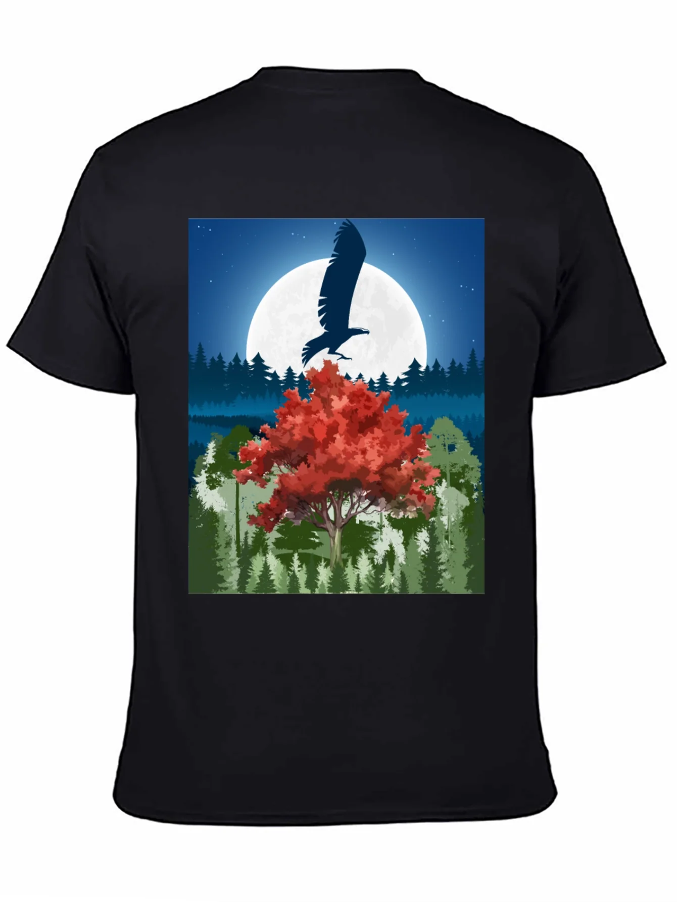 Eagle Moon Graphic Tee - Nature Inspired Design