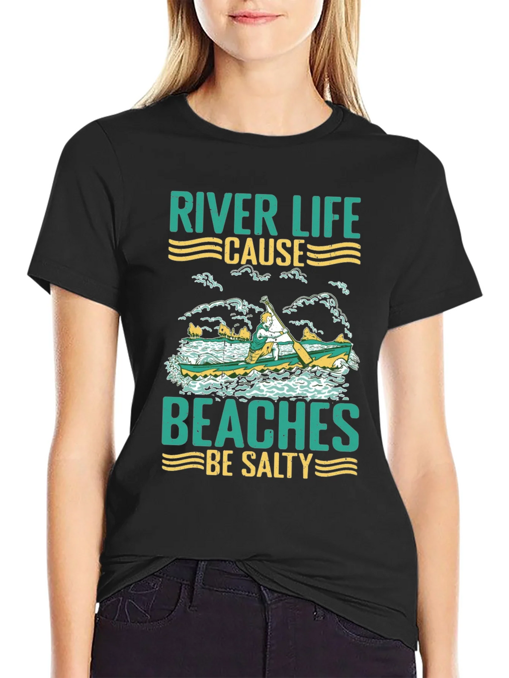 River Life T-Shirt - Beaches Be Salty Graphic Tee