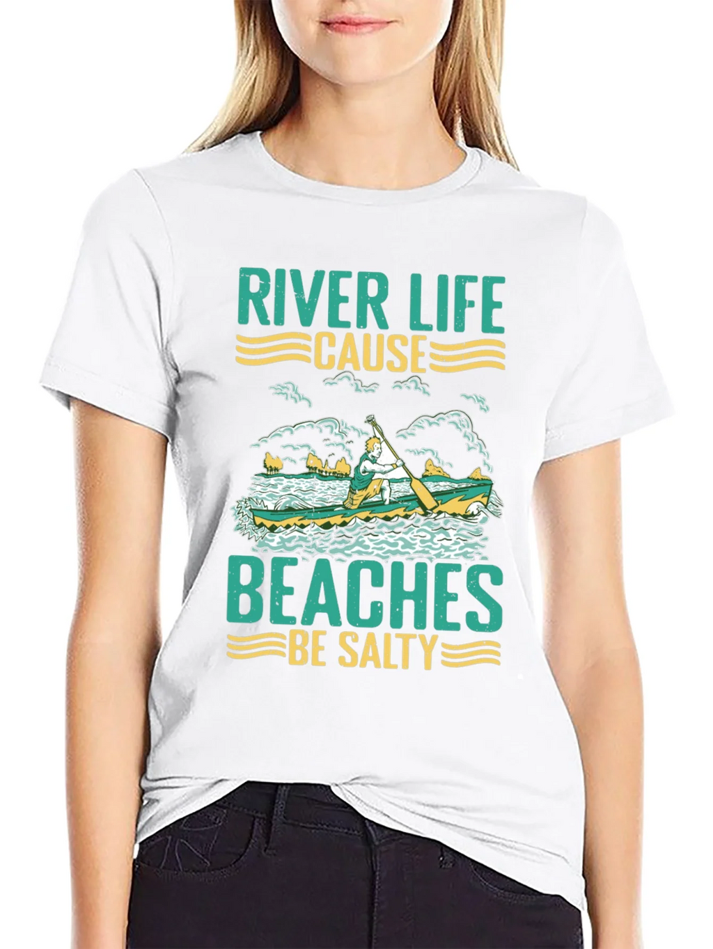 River Life T-Shirt - Beaches Be Salty Graphic Tee